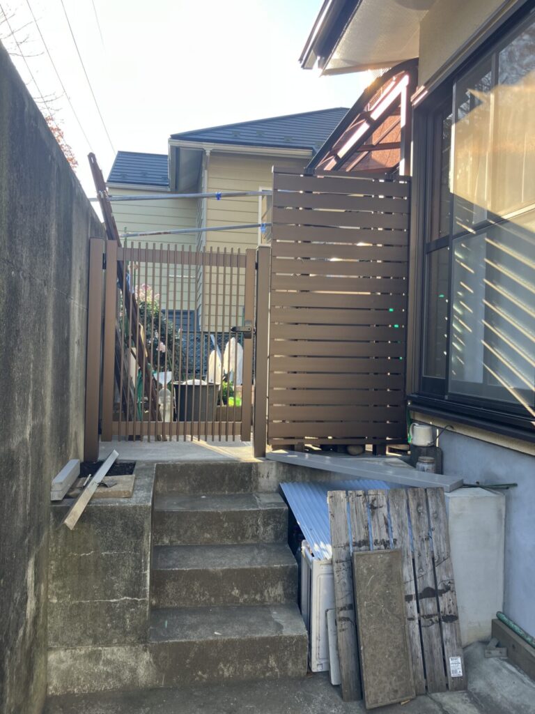 O様邸　相模原市 門扉･ﾌｪﾝｽ･ﾃﾗｽ工事